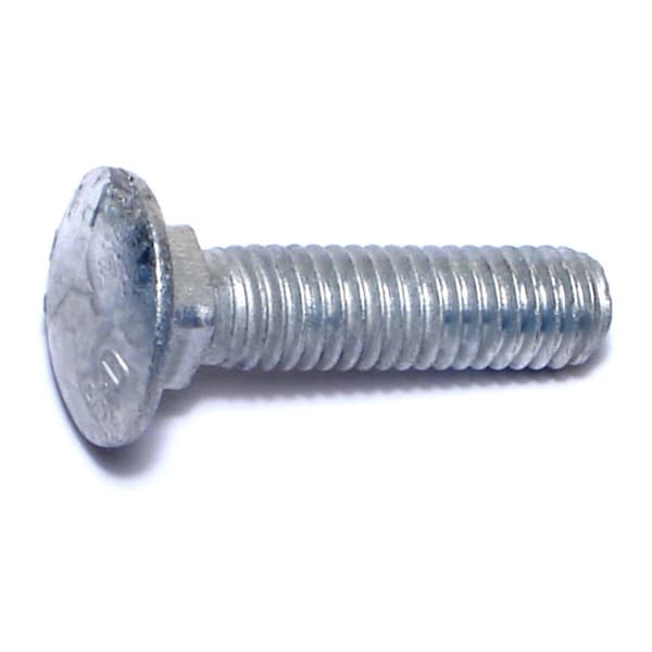 Midwest Fastener Carriage Bolt, Square Neck, 16 (Coarse), 1-1/2 in L, Steel, Hot Dipped Galvanized, 100 PK 05502 - main